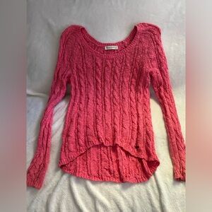 Pink Abercrombie knit pull over sweater